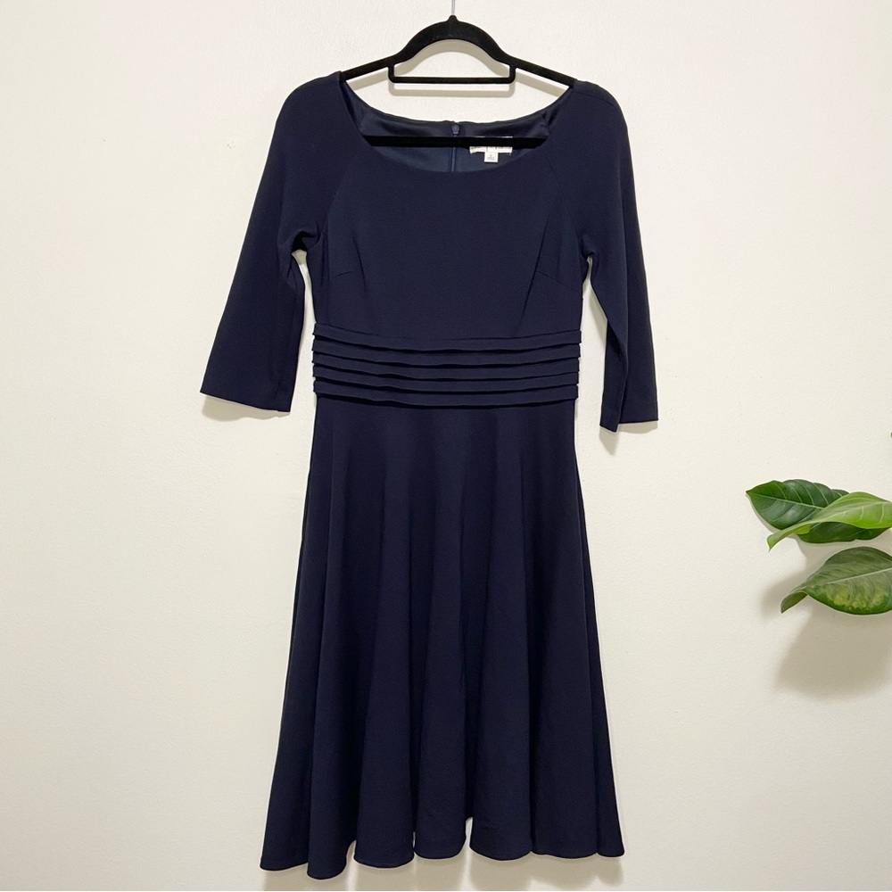 Harper Rose Nordstrom Navy Blue Boatneck Fit and Flare Midi Dress
